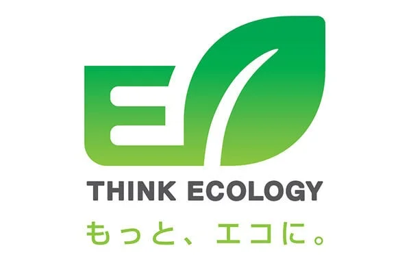 緑色の葉と「E」の文字を組み合わせた「ECO」ロゴが特徴的なデザインです