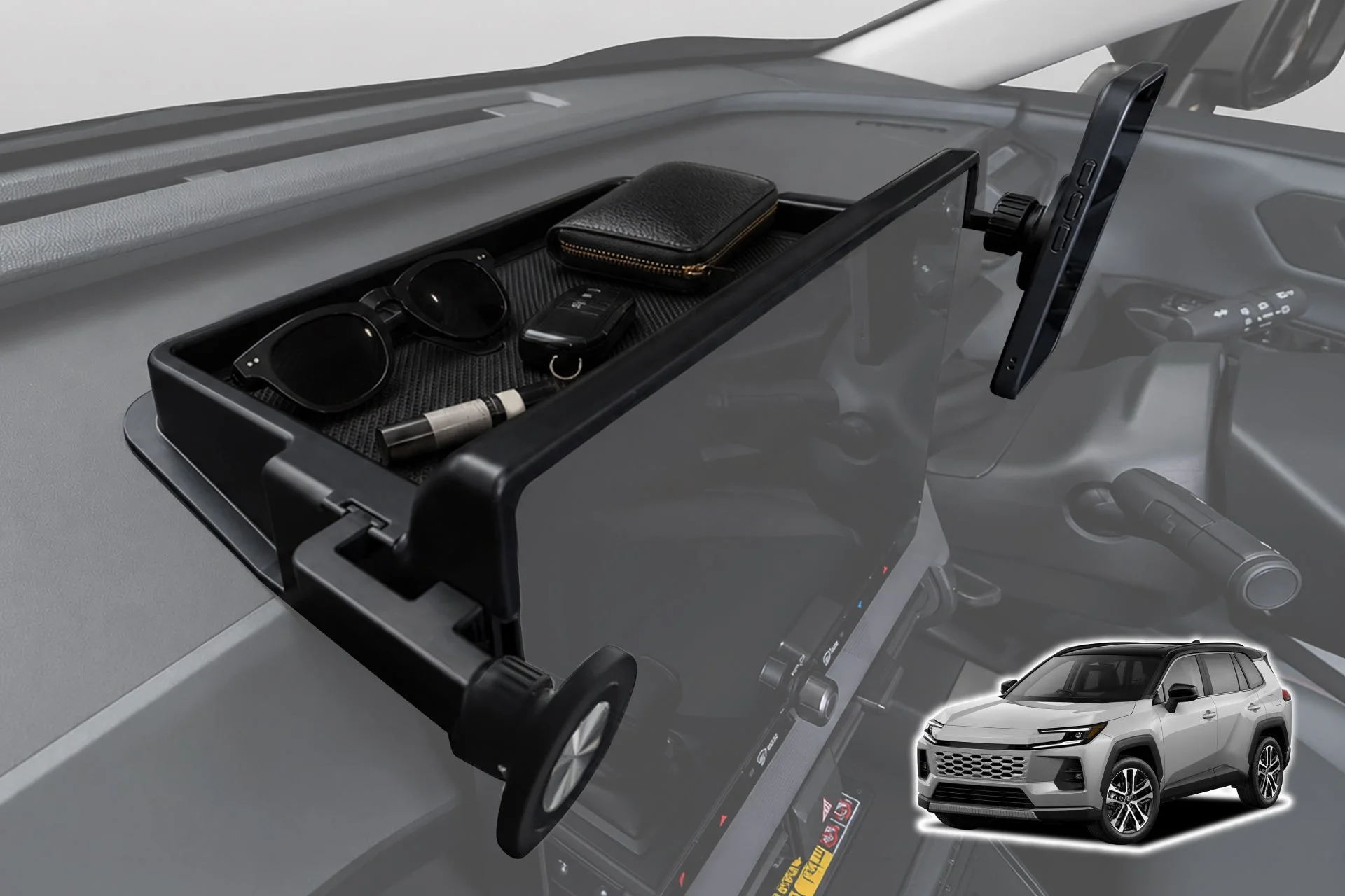 新型RAV4 60系専用ダッシュボードトレイが新登場！デッドスペースを「使える収納」に変える