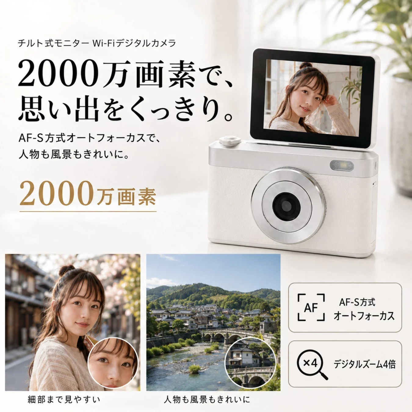 2000万画素で、思い出をくっきり