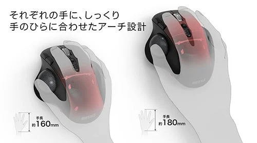 手のひらに合わせたアーチ設計