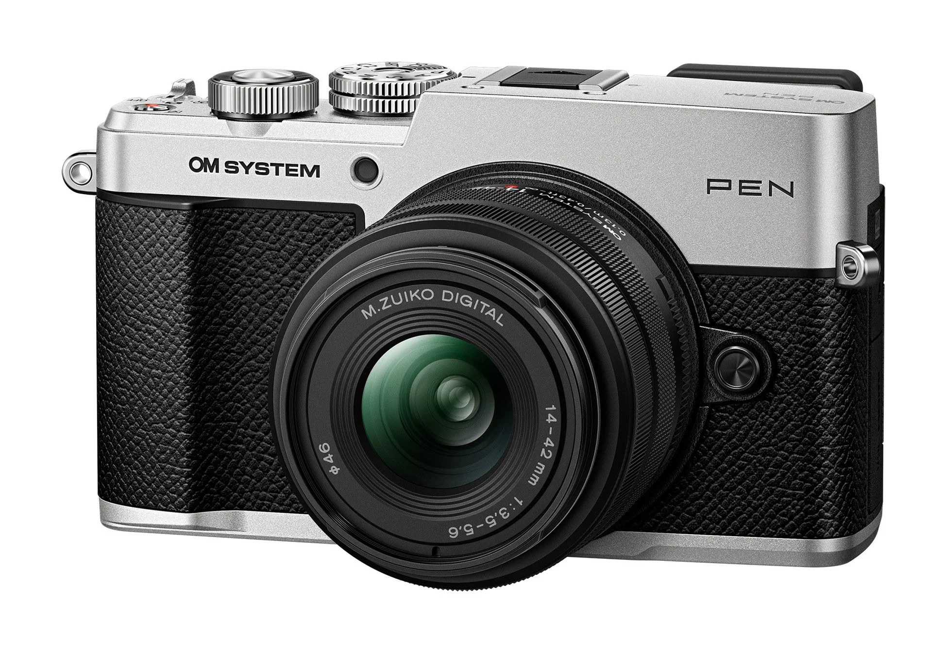 OM SYSTEM PENに装着されたM.ZUIKO DIGITAL 14-42mm F3.5-5.6 III