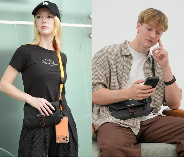 カジュアルな服装の男女