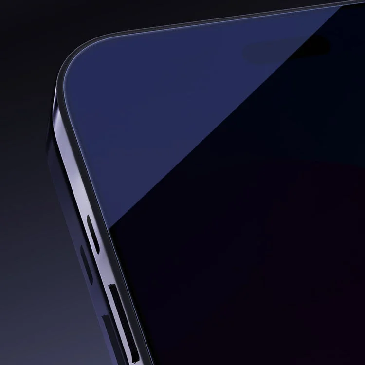 ダークブルーのスマートフォンのクローズアップ