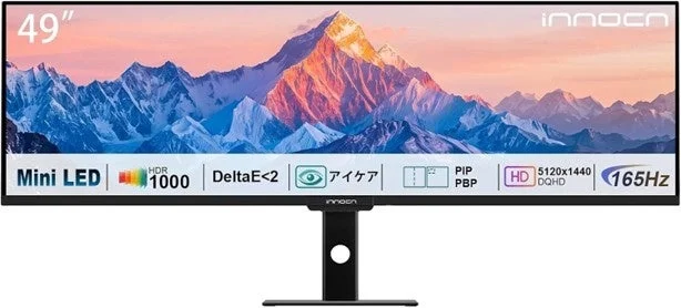 INNOCN、49インチフラットMini LEDウルトラワイドモニター「E49M1R」をAmazon.co.jpで発売開始