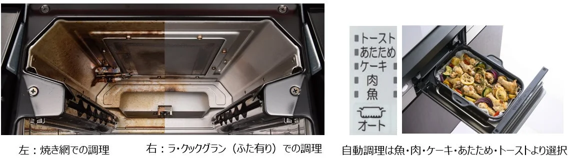 ラ・クックグラン使用時の庫内比較