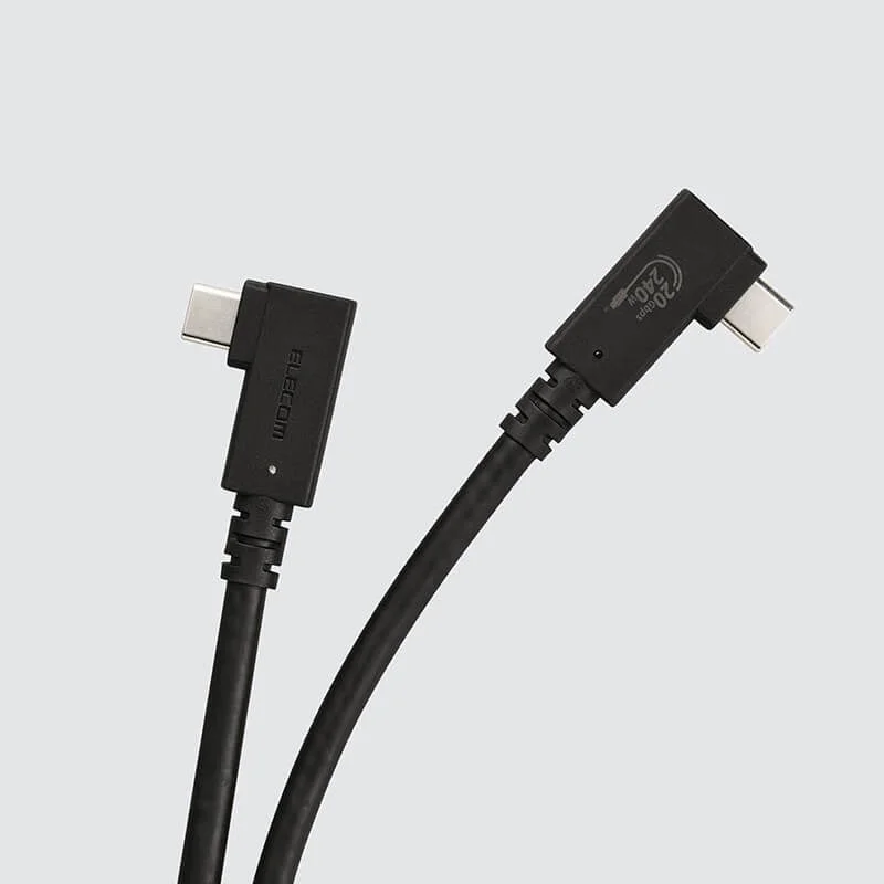 L字コネクタのUSB-Cケーブル