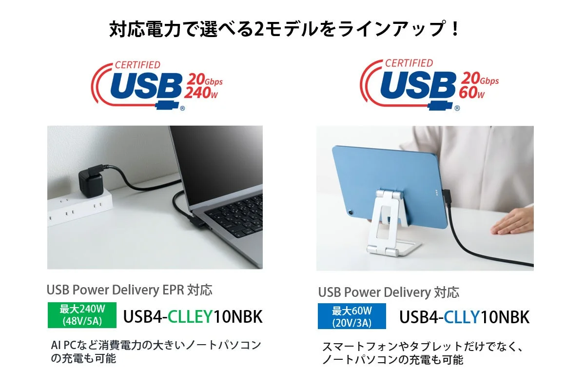 対応電力で選べる2モデルをラインアップ