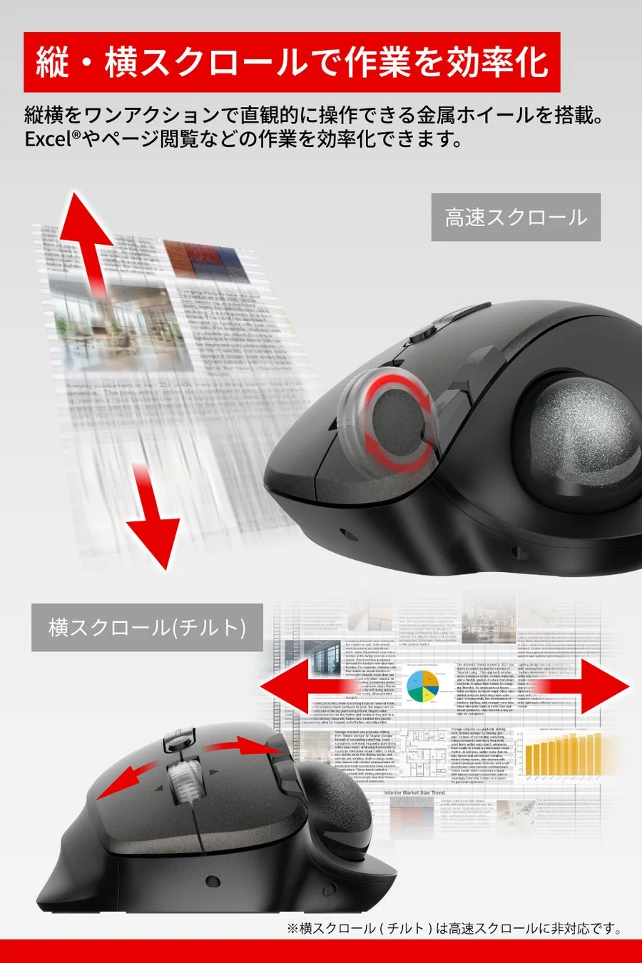 縦横スクロールで作業を効率化